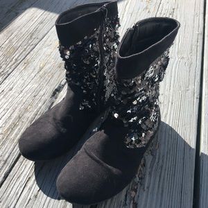 Sequin Boots